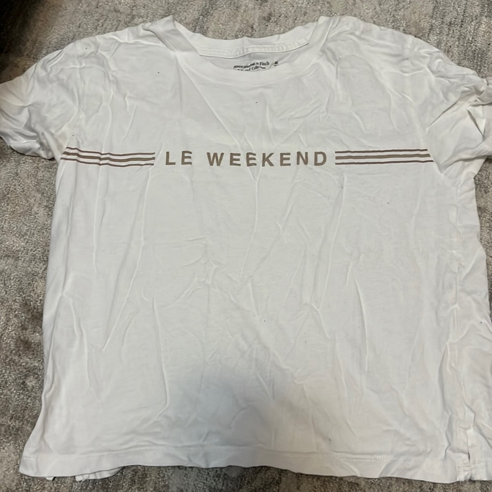 White Le Weekend t shirt size XS